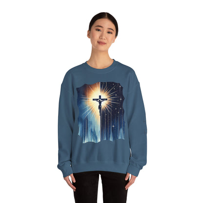 Jesus Christ Crewneck Sweatshirt - Faith Inspired Heavy Blend for Comfort & Style