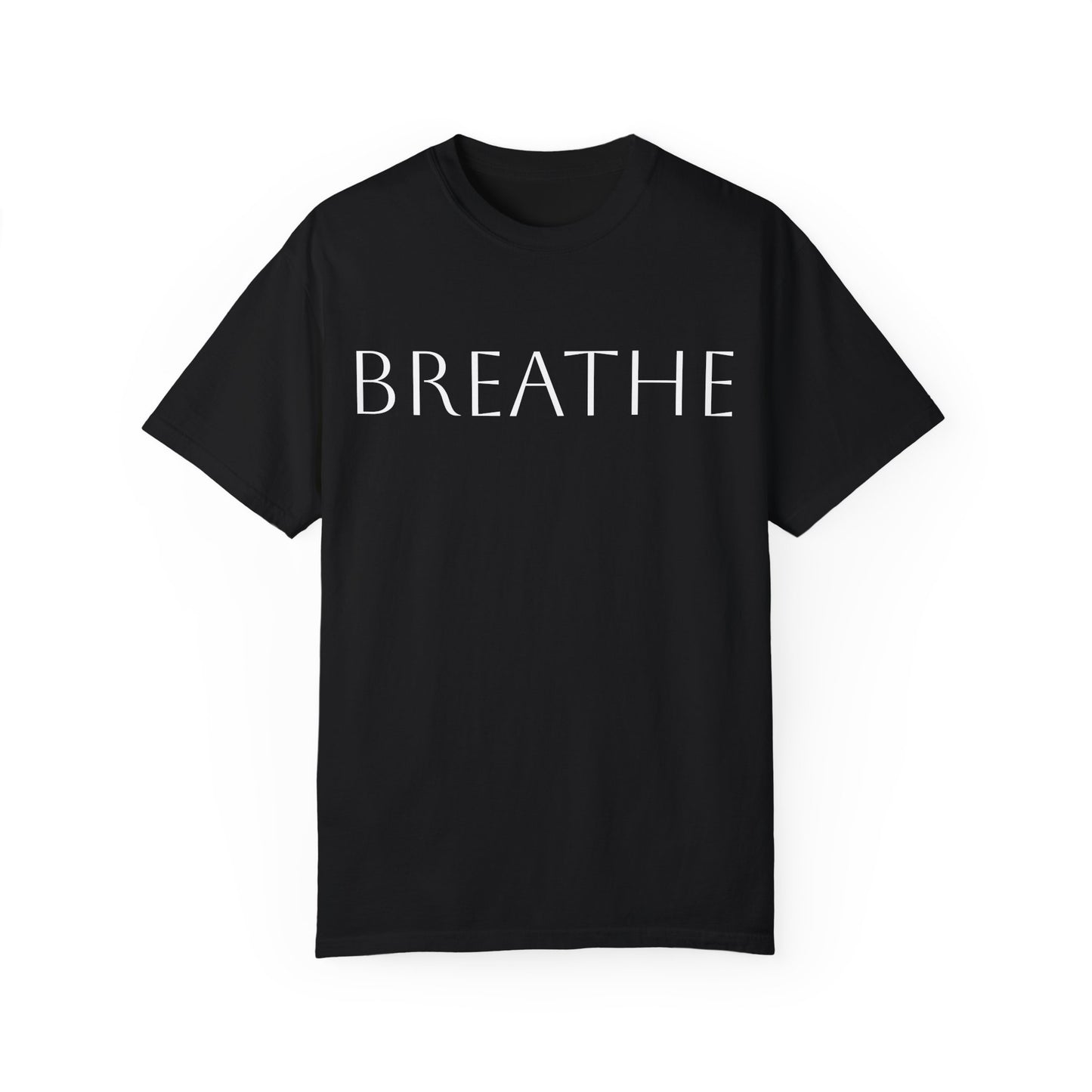 Breathe Unisex Garment-Dyed T-Shirt - Relaxing Mindfulness Tee for Everyday Comfort