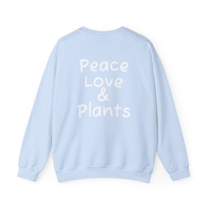 Peace Love & Plants Unisex Crewneck Sweatshirt - Cozy Floral Design