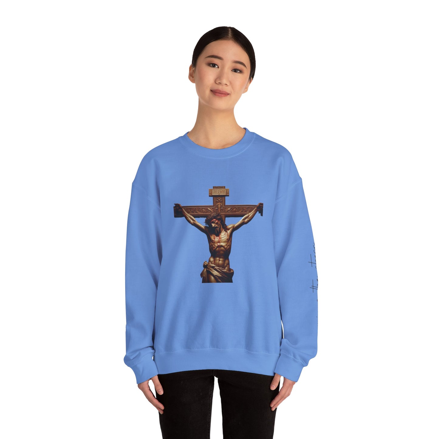 Alternate Jesus Christ Crewneck Sweatshirt - Faith Inspired Heavy Blend for Comfort & Style