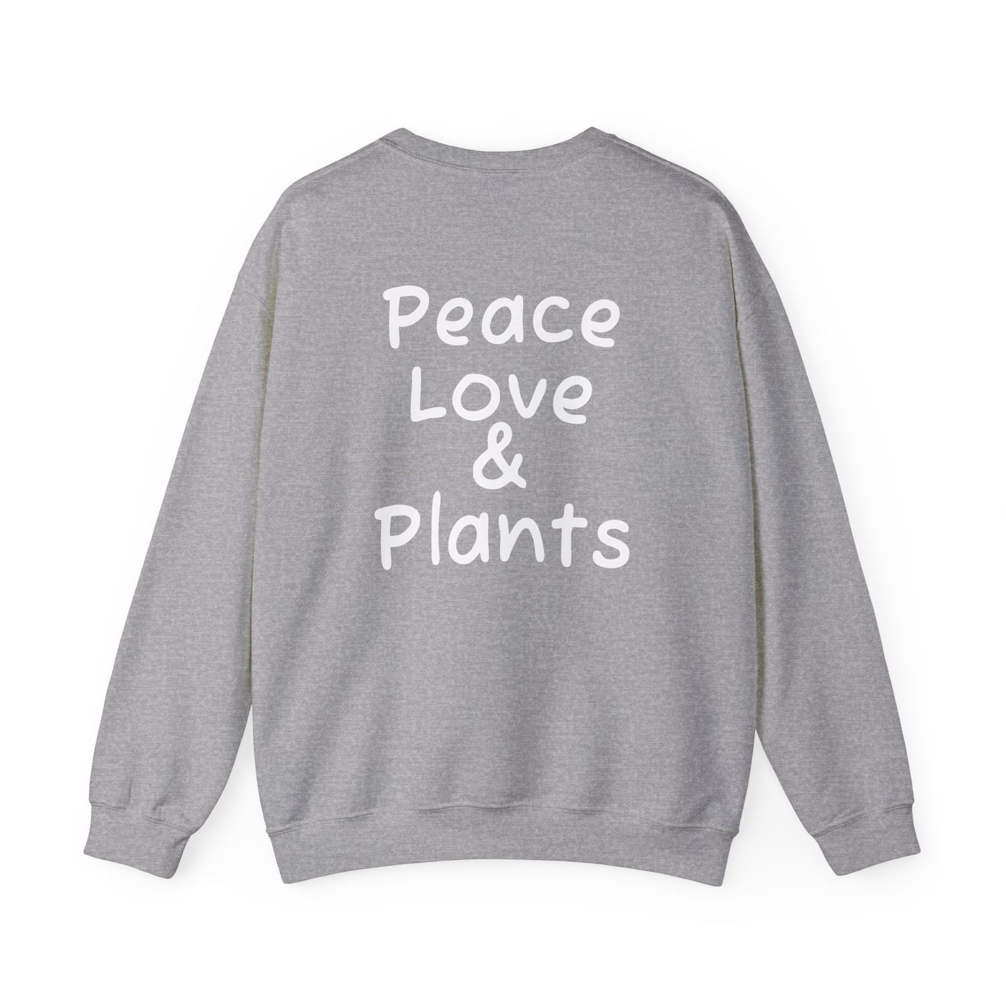 Peace Love & Plants Unisex Crewneck Sweatshirt - Cozy Floral Design