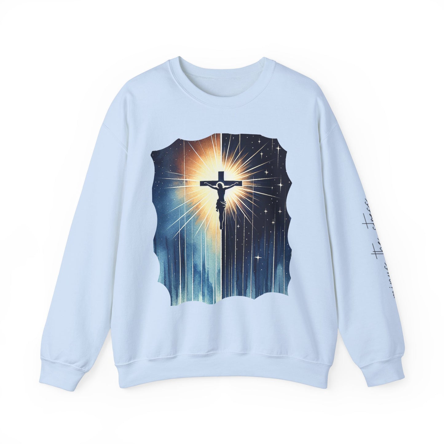 Jesus Christ Crewneck Sweatshirt - Faith Inspired Heavy Blend for Comfort & Style