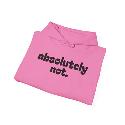 Absolutely Not. Hooded Sweatshirt - Cozy Casual Wear for Everyday Attitude