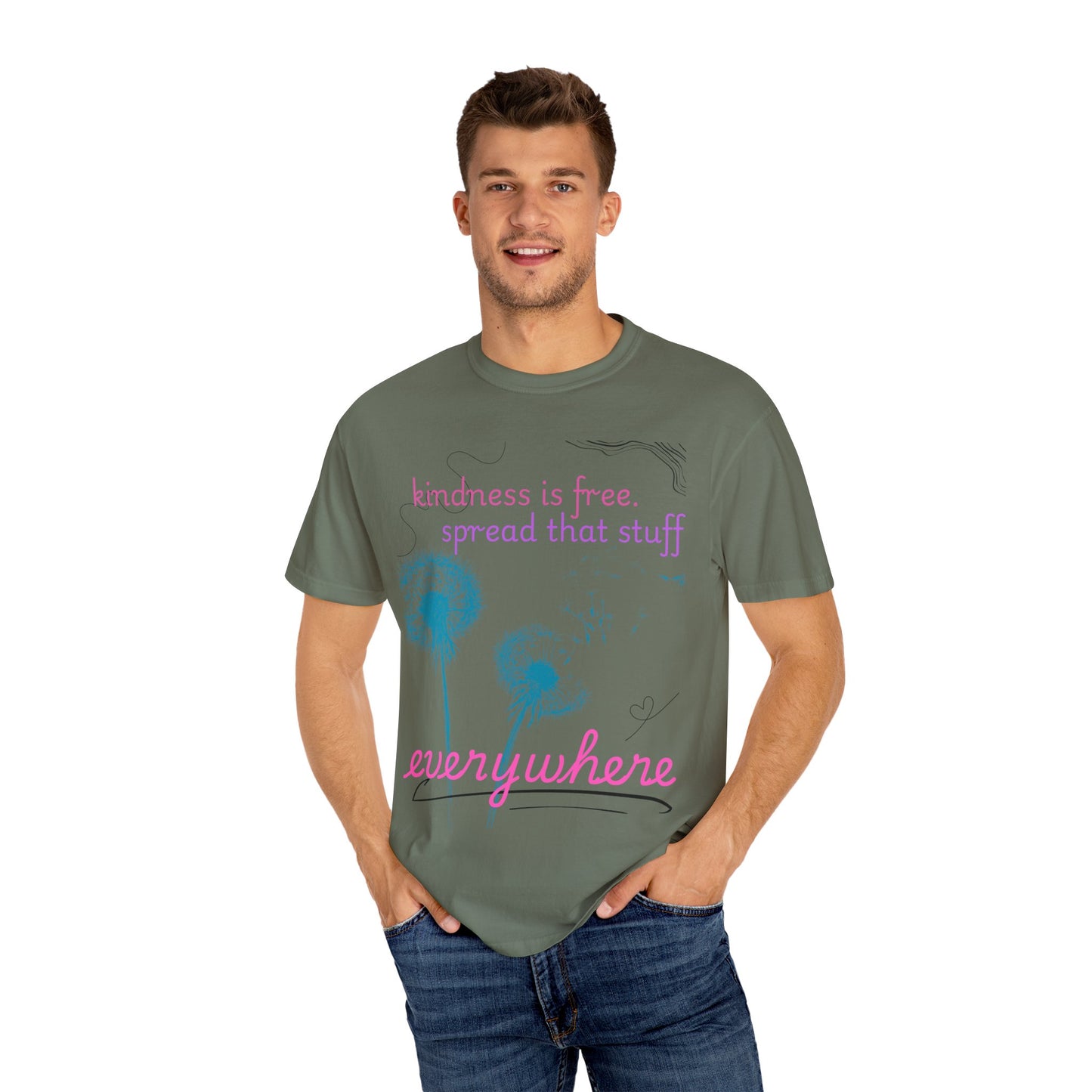 Kindness is Free Garment-Dyed T-Shirt - Spread Positivity Everywhere