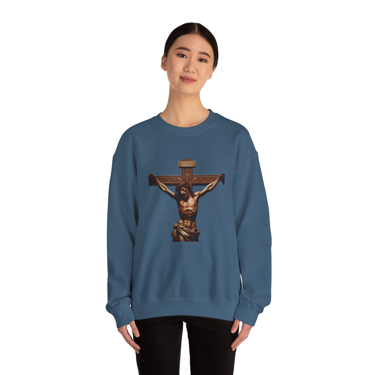 Alternate Jesus Christ Crewneck Sweatshirt - Faith Inspired Heavy Blend for Comfort & Style