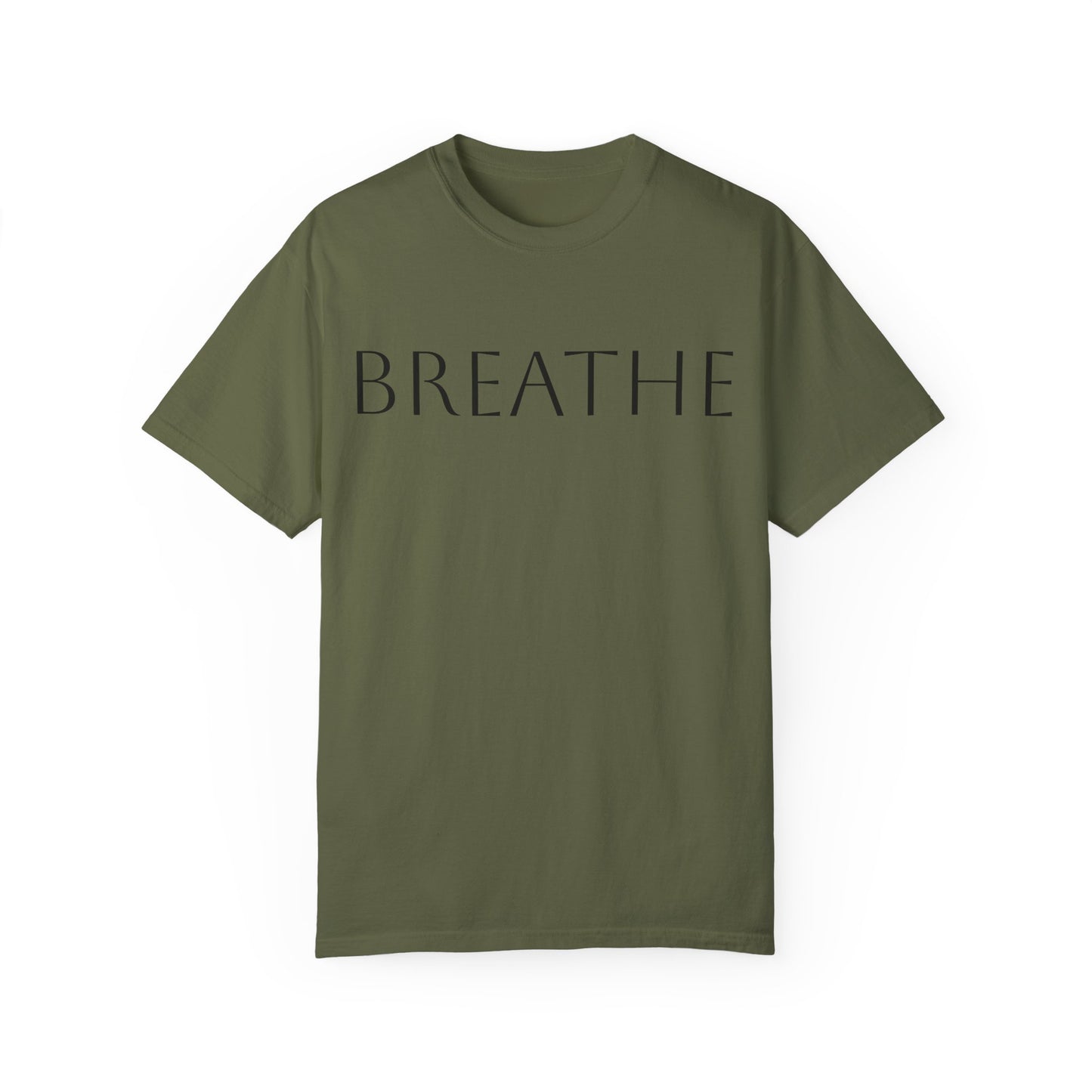 Breathe Unisex Garment-Dyed T-Shirt - Relaxing Mindfulness Tee for Everyday Comfort