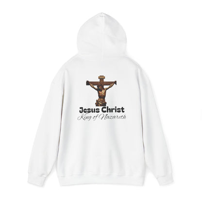 Jesus Christ King of Nazareth Hoodie - Unisex Heavy Blend Sweatshirt