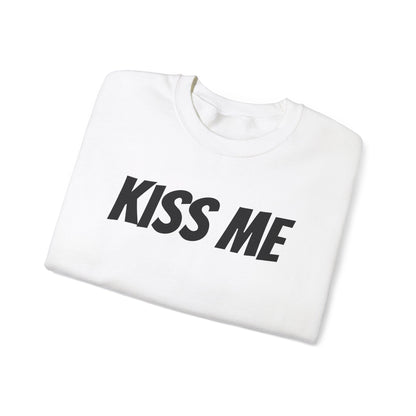 Kiss Me Unisex Heavy Blend™ Crewneck Sweatshirt - Perfect for Valentine's Day and Cozy Casual Wear