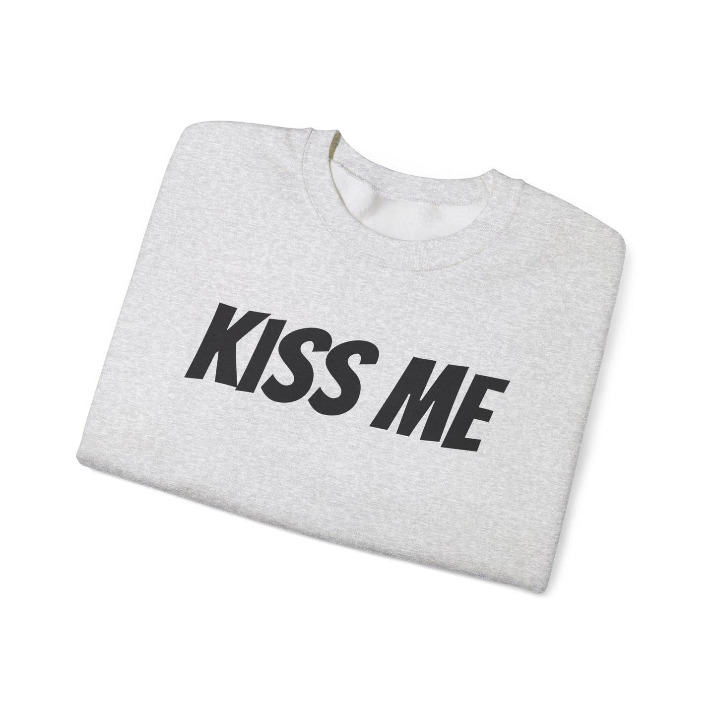 Kiss Me Unisex Heavy Blend™ Crewneck Sweatshirt - Perfect for Valentine's Day and Cozy Casual Wear