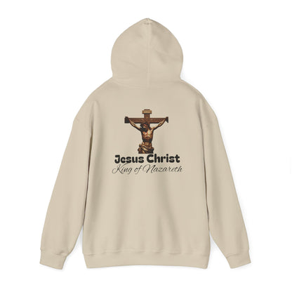 Jesus Christ King of Nazareth Hoodie - Unisex Heavy Blend Sweatshirt