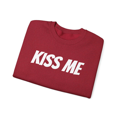 Kiss Me Unisex Heavy Blend™ Crewneck Sweatshirt - Perfect for Valentine's Day and Cozy Casual Wear