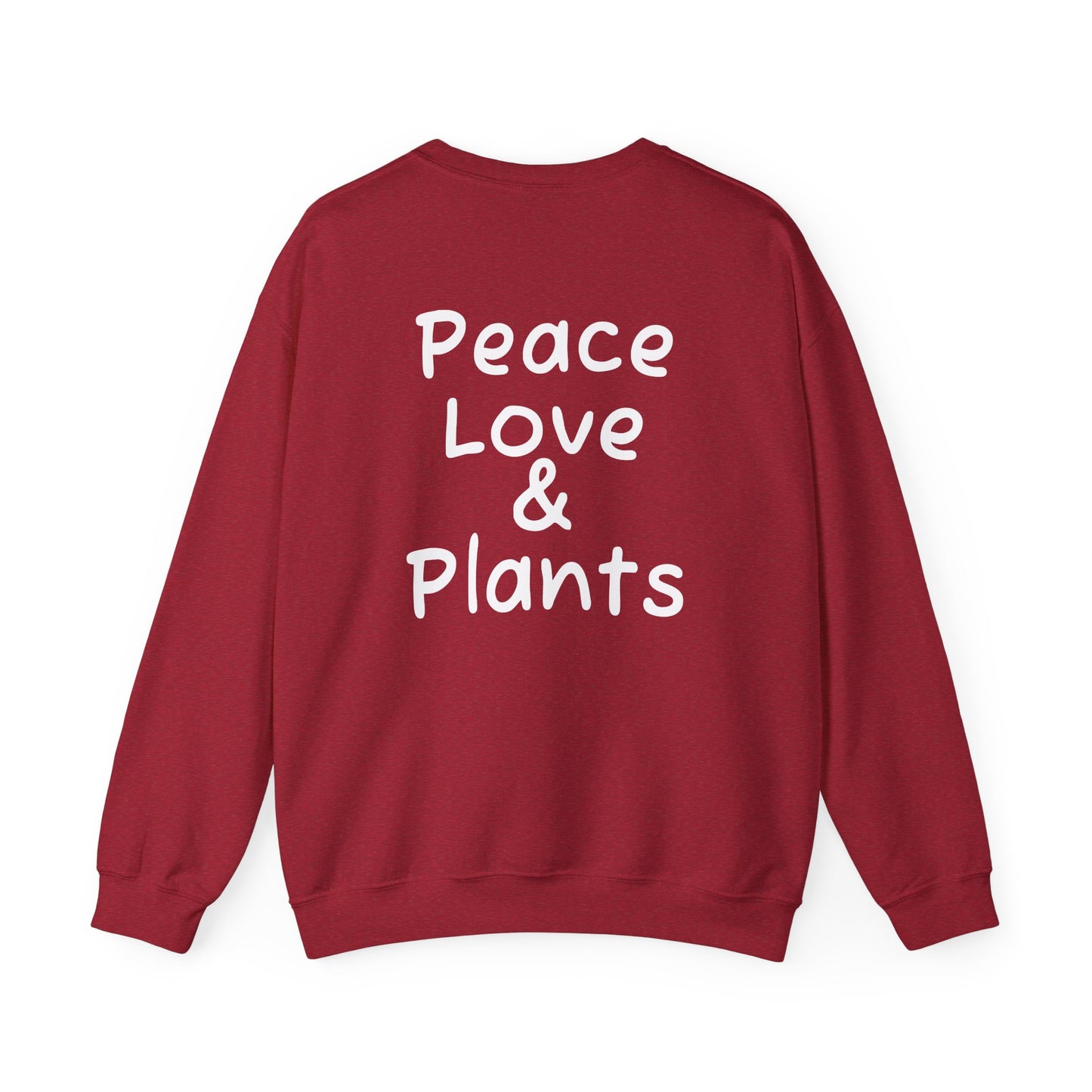 Peace Love & Plants Unisex Crewneck Sweatshirt - Cozy Floral Design