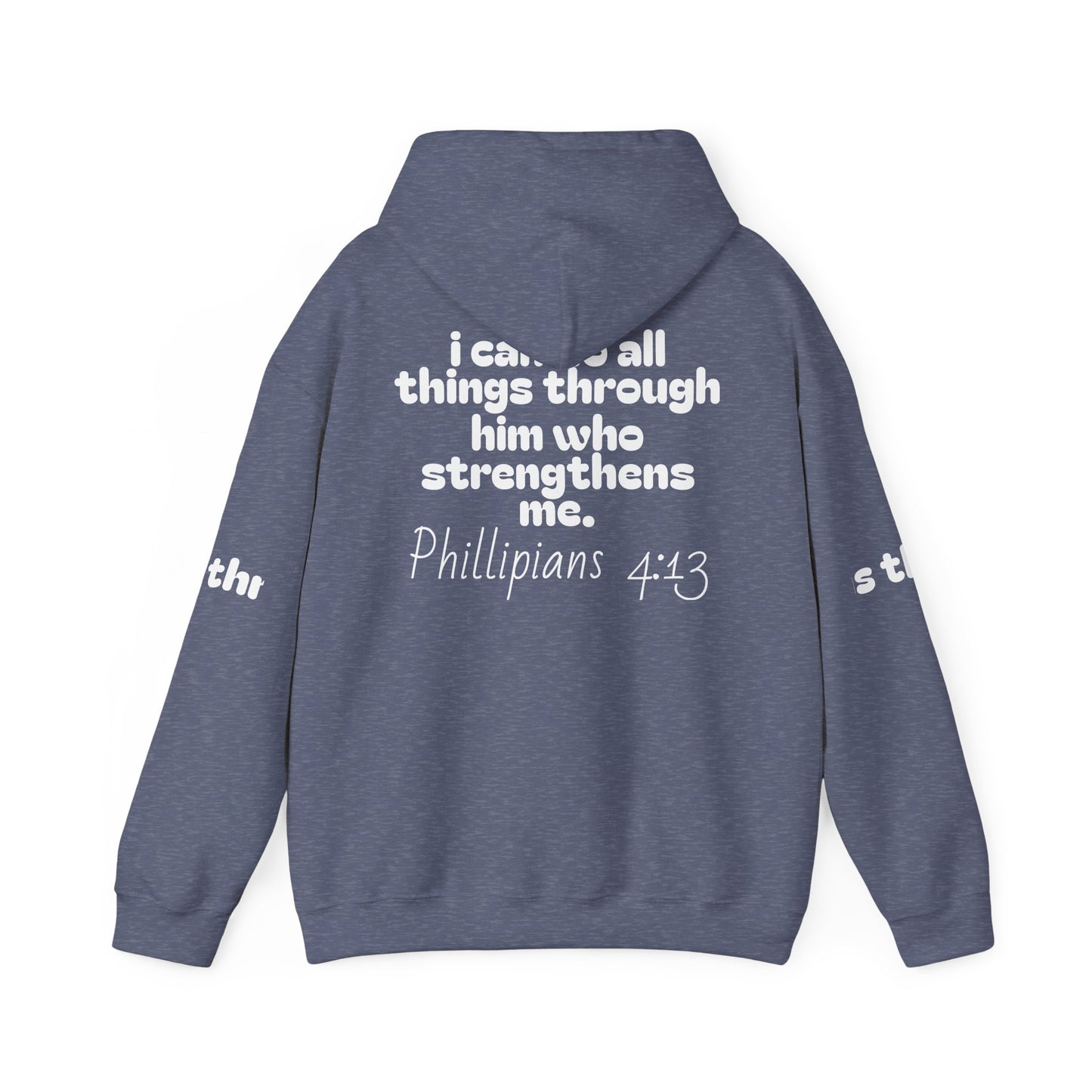 Inspirational Unisex Hooded Sweatshirt - "I Can Do All Things Through Him" - Stress Relief & Motivational Fashion