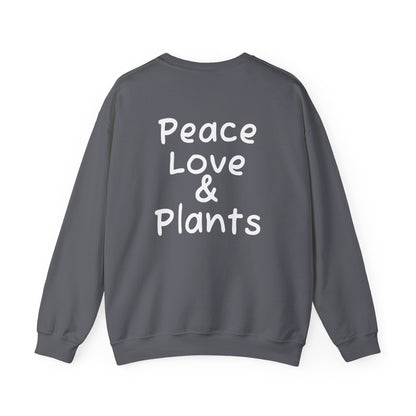 Peace Love & Plants Unisex Crewneck Sweatshirt - Cozy Floral Design