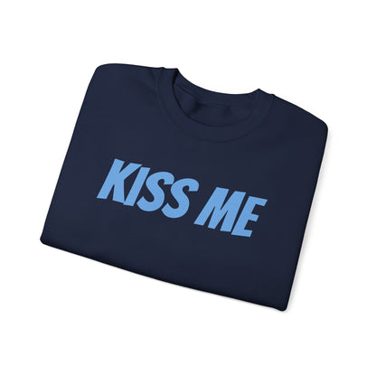 Kiss Me Unisex Heavy Blend™ Crewneck Sweatshirt - Perfect for Valentine's Day and Cozy Casual Wear