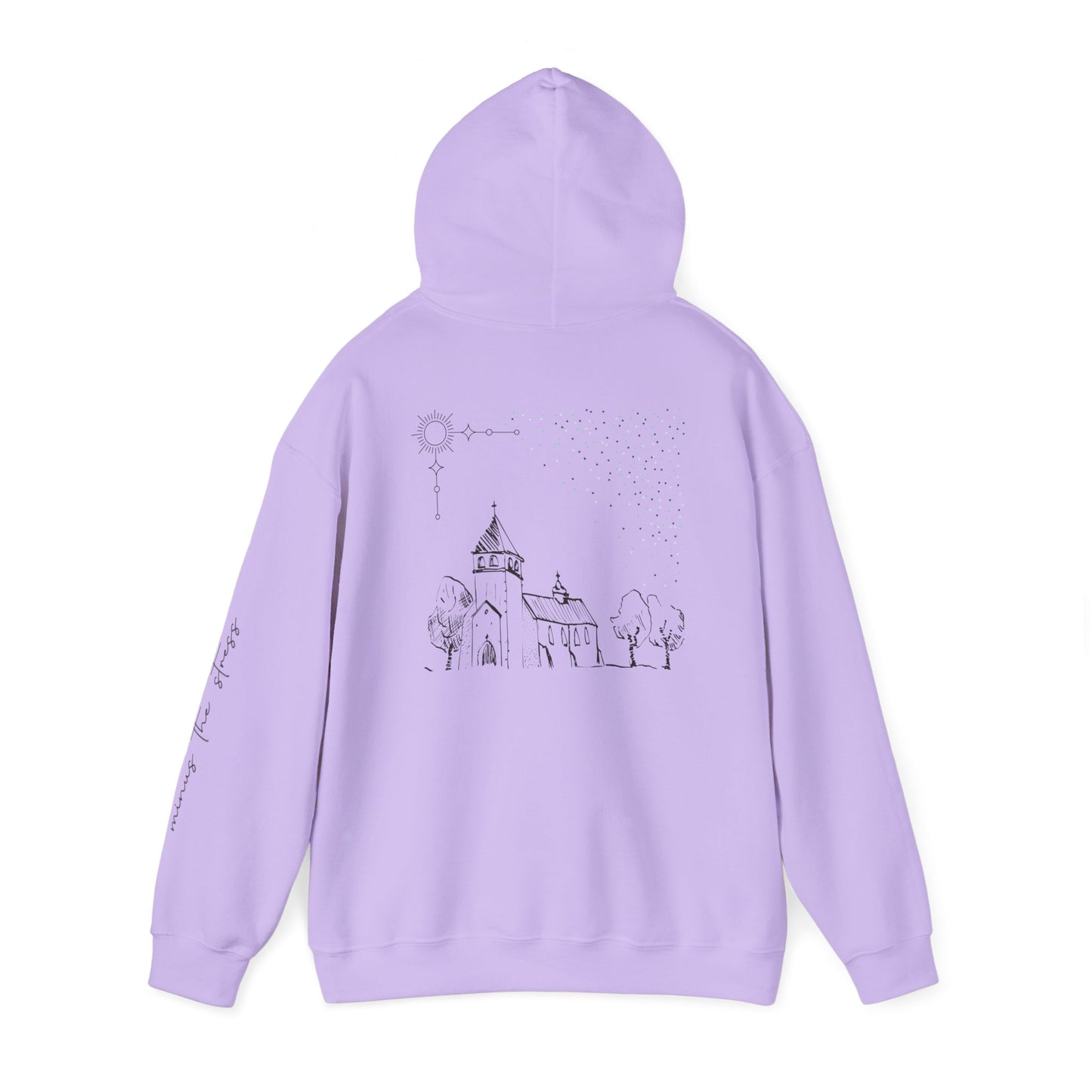 Vintage Church Design Hooded Sweatshirt - Cozy Religious Apparel for Everyday Wear