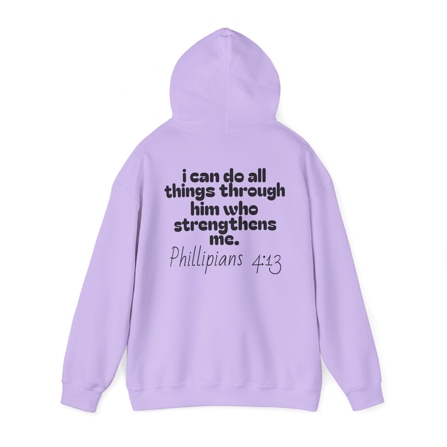 Inspirational Unisex Hooded Sweatshirt - "I Can Do All Things Through Him" - Stress Relief & Motivational Fashion