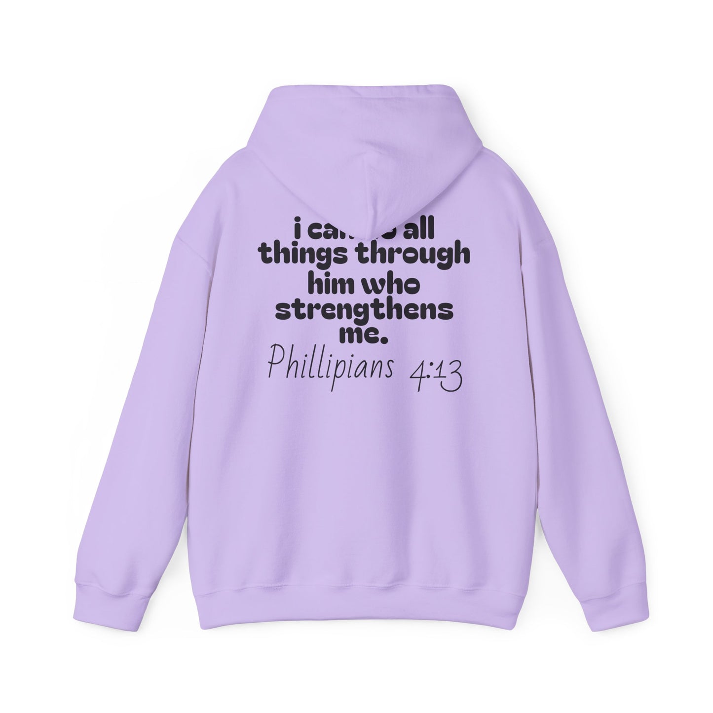 Inspirational Unisex Hooded Sweatshirt - "I Can Do All Things Through Him" - Stress Relief & Motivational Fashion