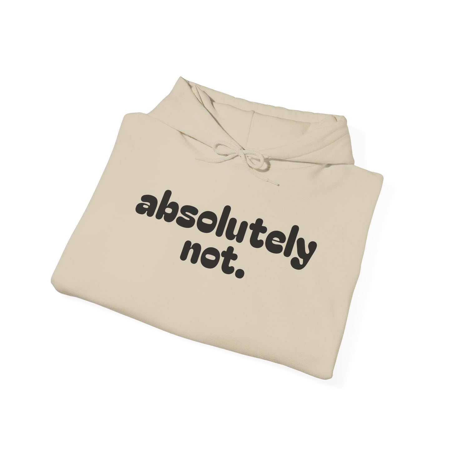 Absolutely Not. Hooded Sweatshirt - Cozy Casual Wear for Everyday Attitude