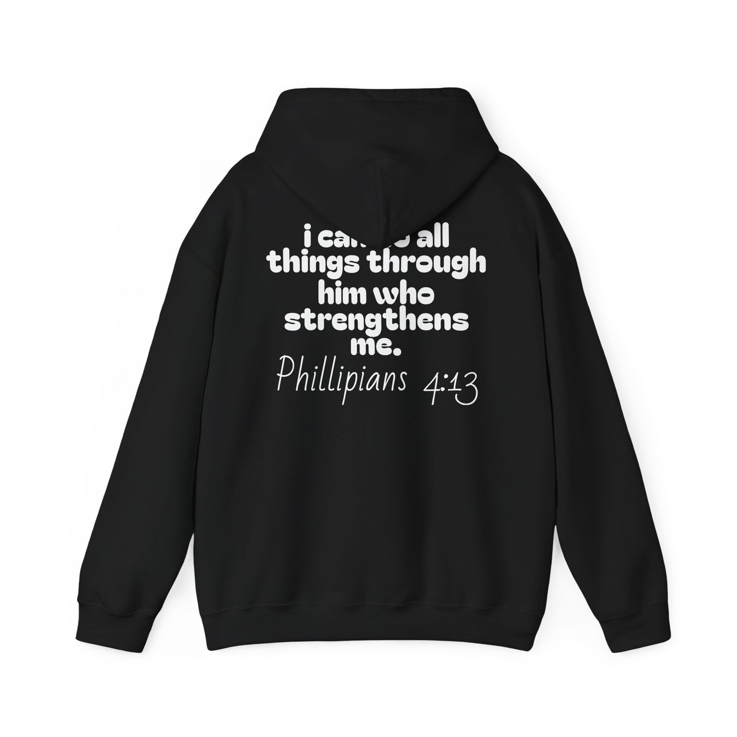 Inspirational Unisex Hooded Sweatshirt - "I Can Do All Things Through Him" - Stress Relief & Motivational Fashion