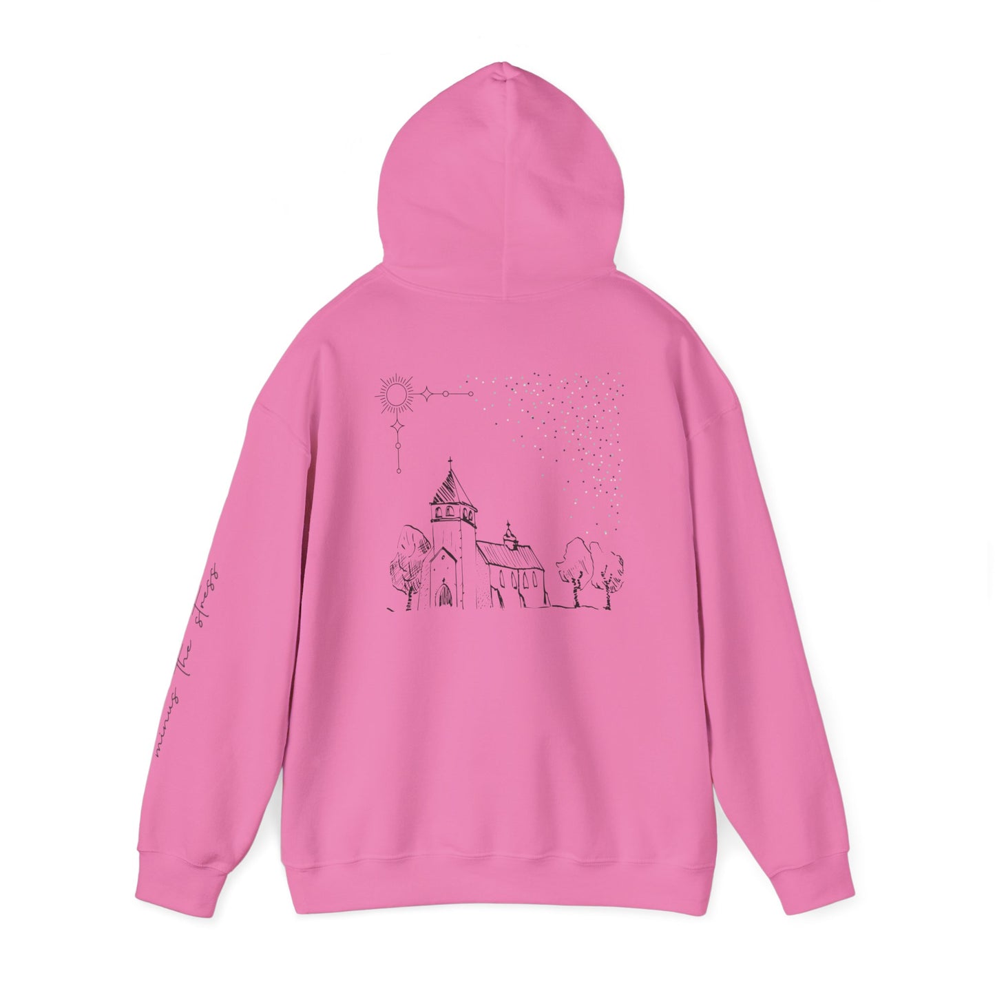 Vintage Church Design Hooded Sweatshirt - Cozy Religious Apparel for Everyday Wear