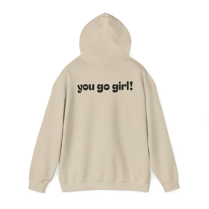 Cherry Design Heavy Blend Hooded Sweatshirt - 'You Go Girl!'