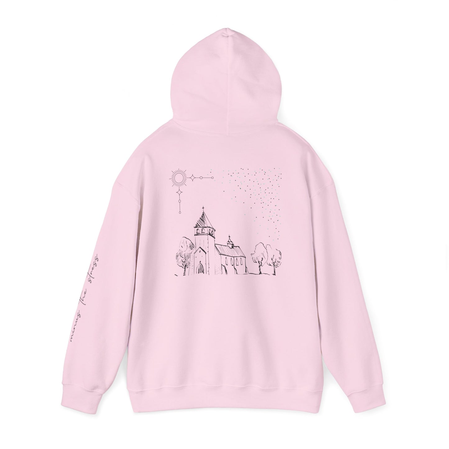 Vintage Church Design Hooded Sweatshirt - Cozy Religious Apparel for Everyday Wear