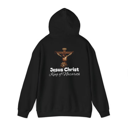 Jesus Christ King of Nazareth Hoodie - Unisex Heavy Blend Sweatshirt