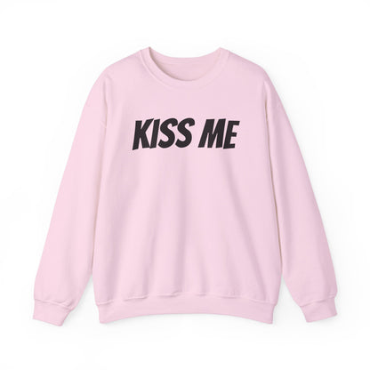 Kiss Me Unisex Heavy Blend™ Crewneck Sweatshirt - Perfect for Valentine's Day and Cozy Casual Wear