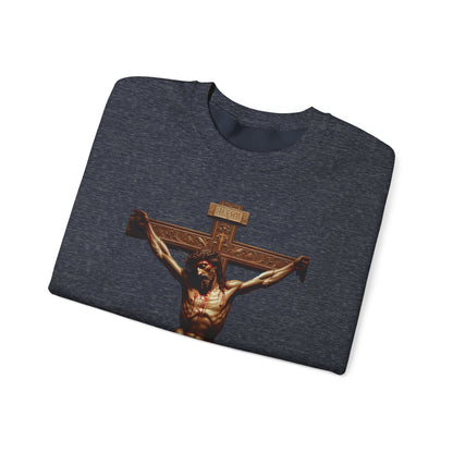 Alternate Jesus Christ Crewneck Sweatshirt - Faith Inspired Heavy Blend for Comfort & Style