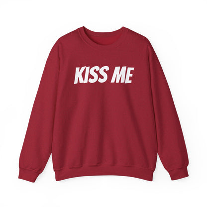 Kiss Me Unisex Heavy Blend™ Crewneck Sweatshirt - Perfect for Valentine's Day and Cozy Casual Wear