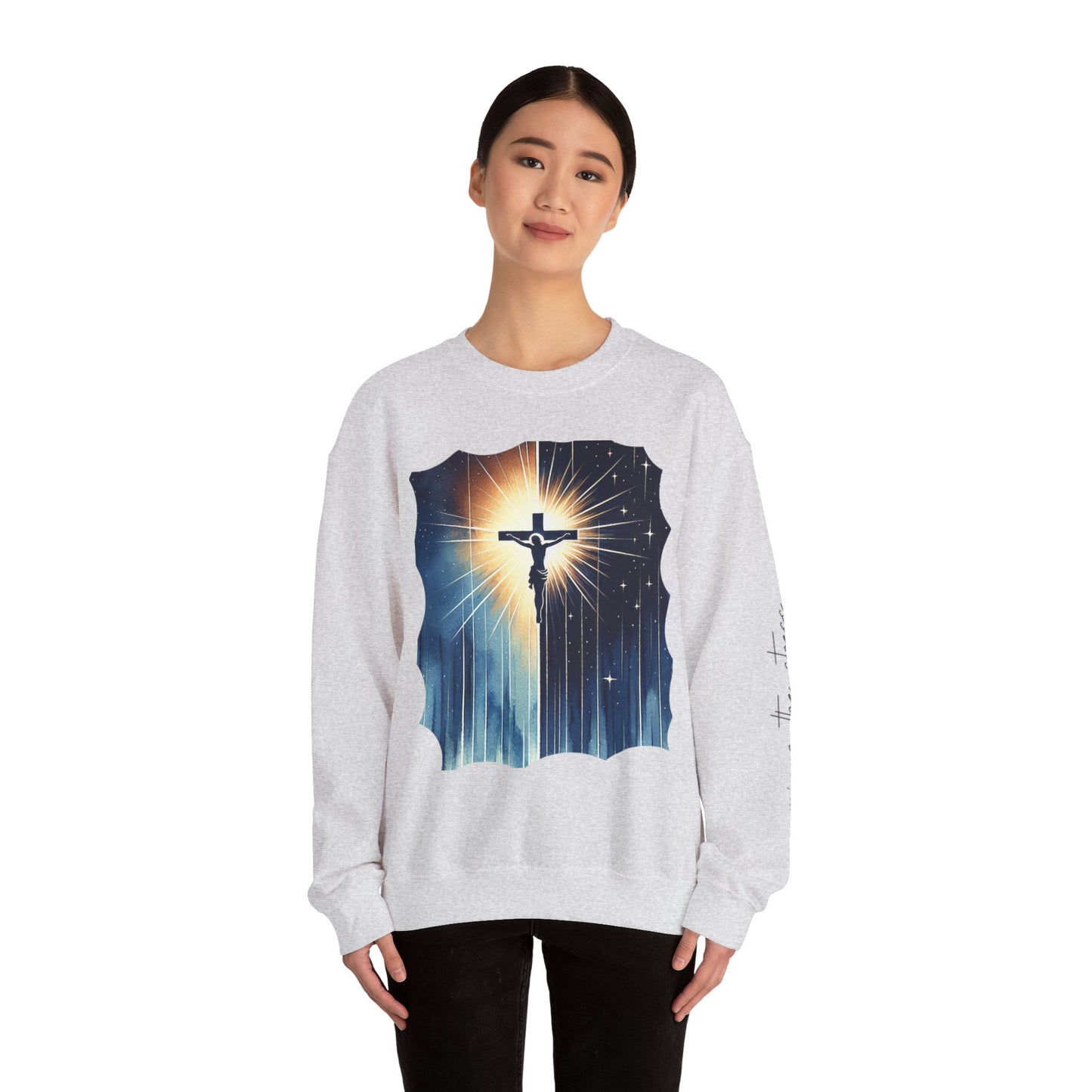 Jesus Christ Crewneck Sweatshirt - Faith Inspired Heavy Blend for Comfort & Style