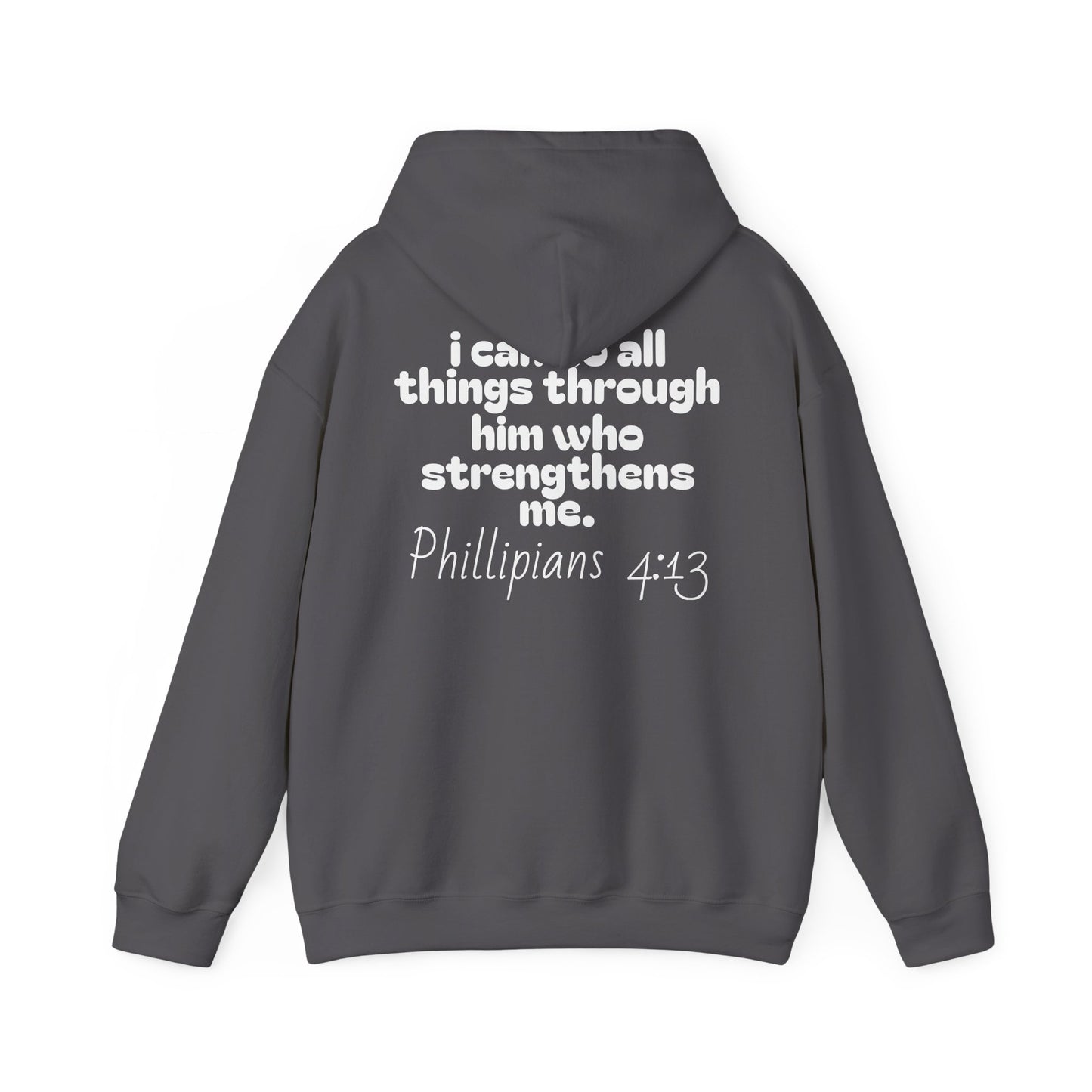 Inspirational Unisex Hooded Sweatshirt - "I Can Do All Things Through Him" - Stress Relief & Motivational Fashion