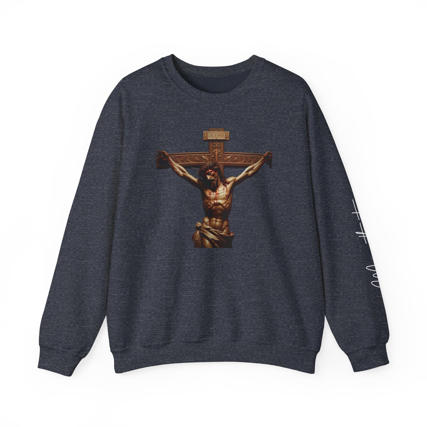 Alternate Jesus Christ Crewneck Sweatshirt - Faith Inspired Heavy Blend for Comfort & Style