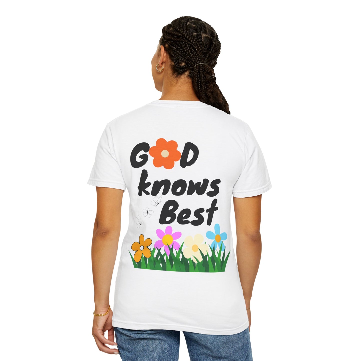 God Knows Best Flower T-Shirt - Inspirational Christian Graphic Tee