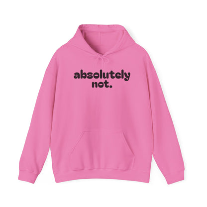 Absolutely Not. Hooded Sweatshirt - Cozy Casual Wear for Everyday Attitude