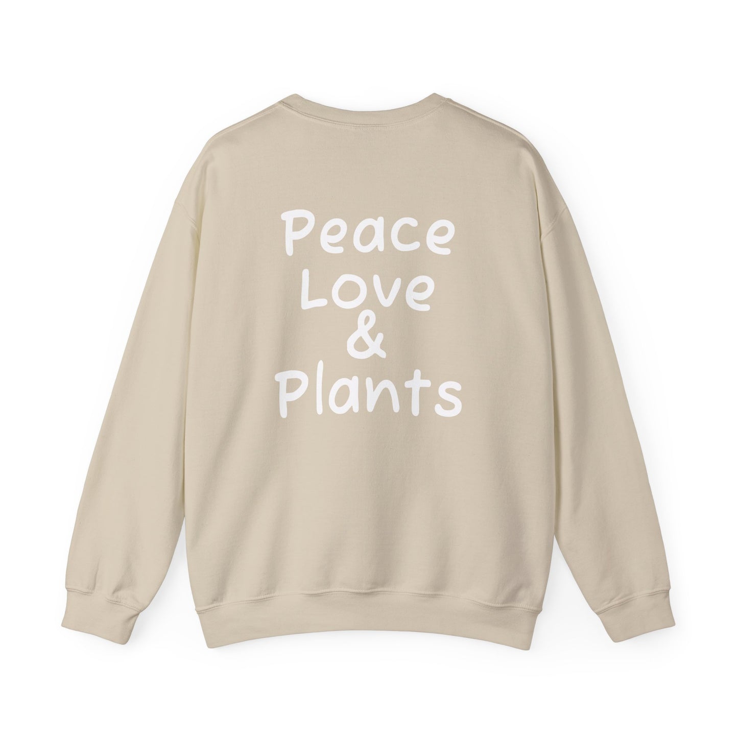 Peace Love & Plants Unisex Crewneck Sweatshirt - Cozy Floral Design