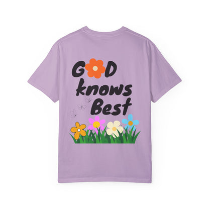 God Knows Best Flower T-Shirt - Inspirational Christian Graphic Tee