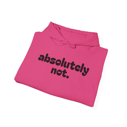 Absolutely Not. Hooded Sweatshirt - Cozy Casual Wear for Everyday Attitude