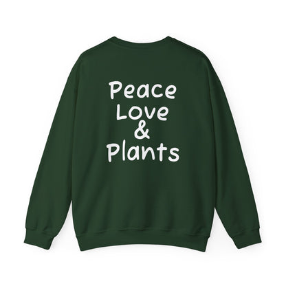 Peace Love & Plants Unisex Crewneck Sweatshirt - Cozy Floral Design