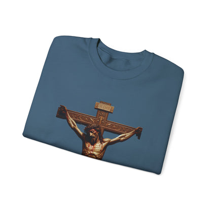 Alternate Jesus Christ Crewneck Sweatshirt - Faith Inspired Heavy Blend for Comfort & Style