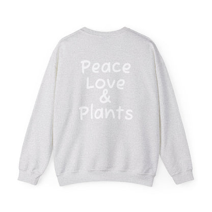 Peace Love & Plants Unisex Crewneck Sweatshirt - Cozy Floral Design