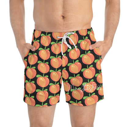 Men's Orange Fruit Swim Trunks - Fun Beachwear for Summer Vibes