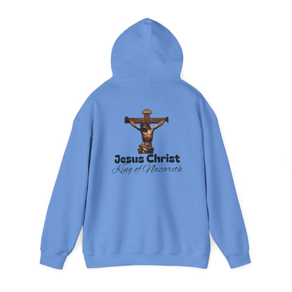 Jesus Christ King of Nazareth Hoodie - Unisex Heavy Blend Sweatshirt