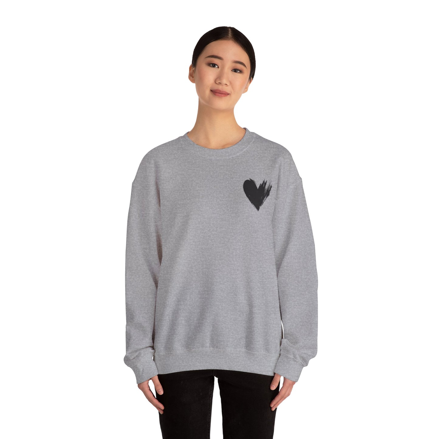 Crewneck Sweatshirt - 'I'm Just a Girl' with Heart Design