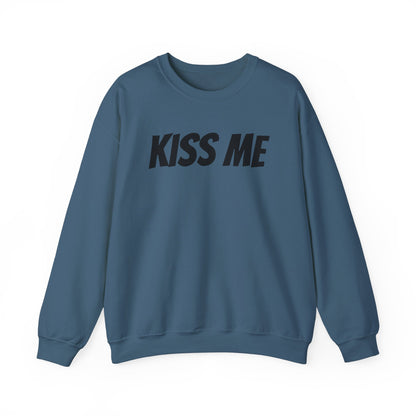 Kiss Me Unisex Heavy Blend™ Crewneck Sweatshirt - Perfect for Valentine's Day and Cozy Casual Wear