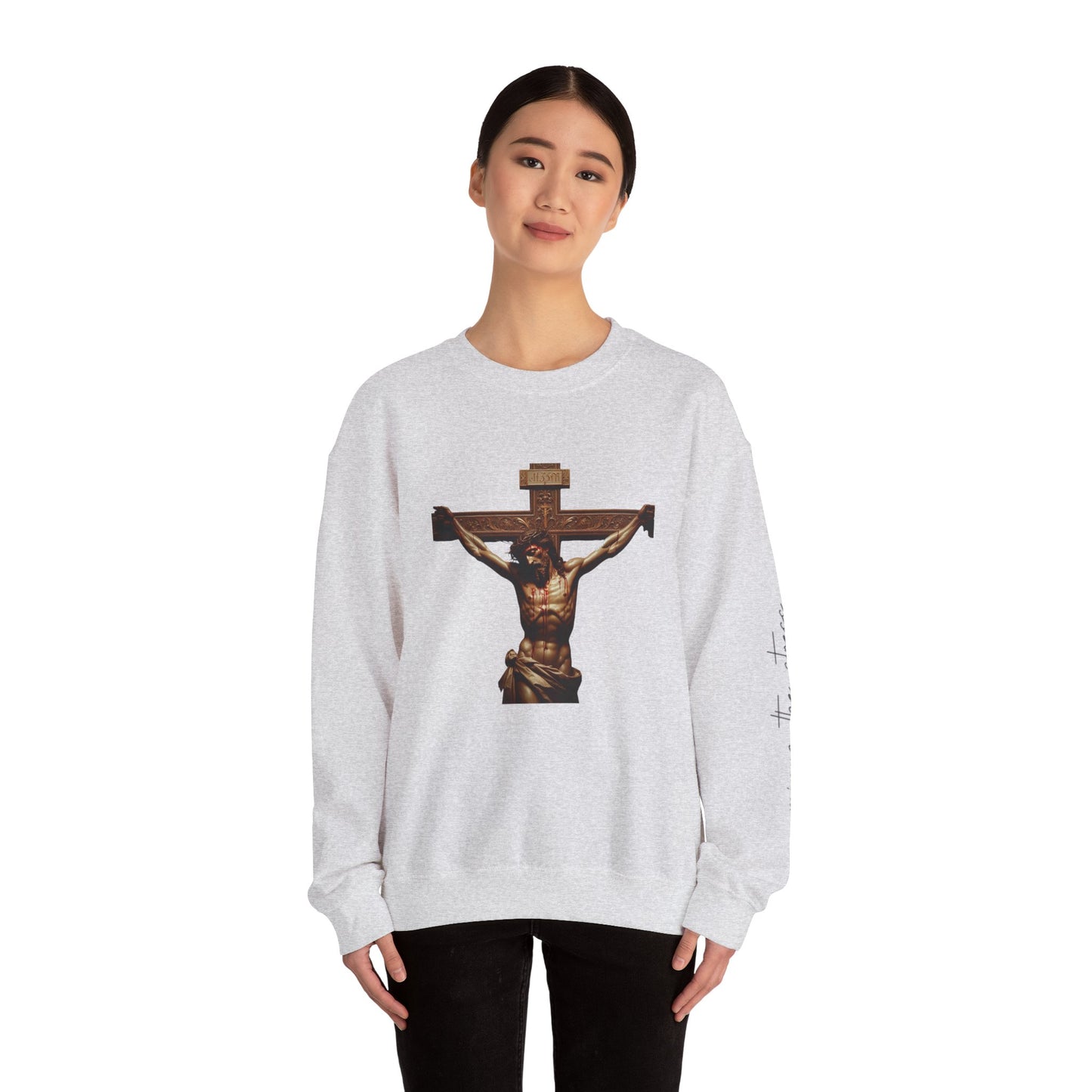 Alternate Jesus Christ Crewneck Sweatshirt - Faith Inspired Heavy Blend for Comfort & Style