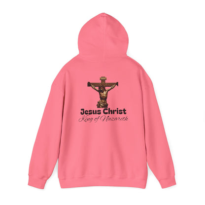 Jesus Christ King of Nazareth Hoodie - Unisex Heavy Blend Sweatshirt