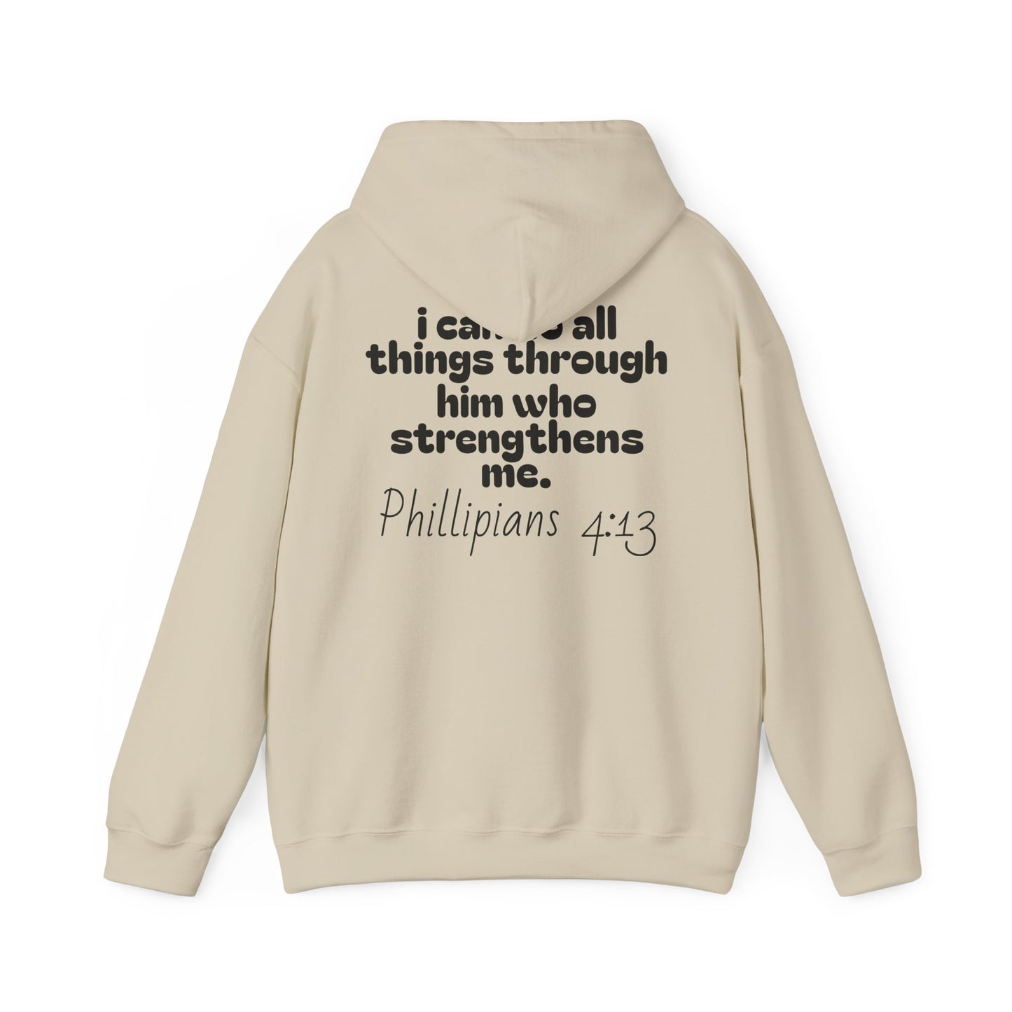 Inspirational Unisex Hooded Sweatshirt - "I Can Do All Things Through Him" - Stress Relief & Motivational Fashion