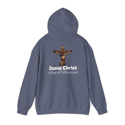 Jesus Christ King of Nazareth Hoodie - Unisex Heavy Blend Sweatshirt